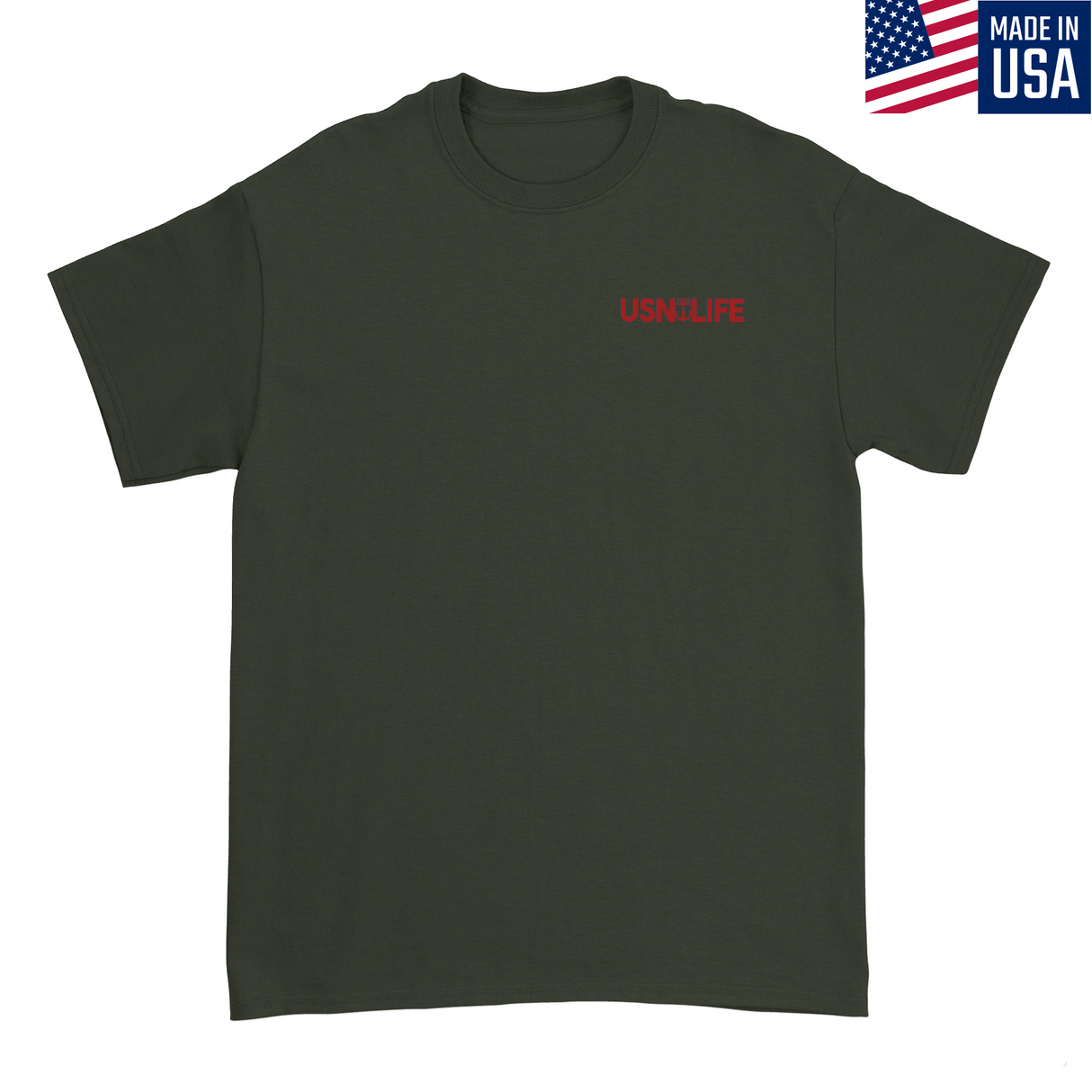 Mens Small Military Green Style_T-Shirt
