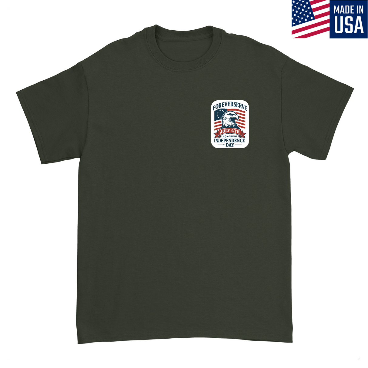 Mens Small Military Green Style_T-Shirt