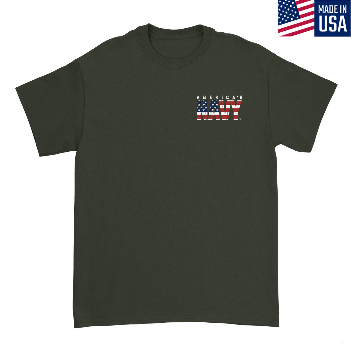 Mens Small Military Green Style_T-Shirt