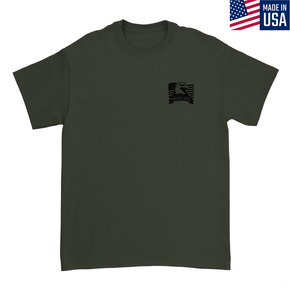 Mens Small Military Green Style_T-Shirt