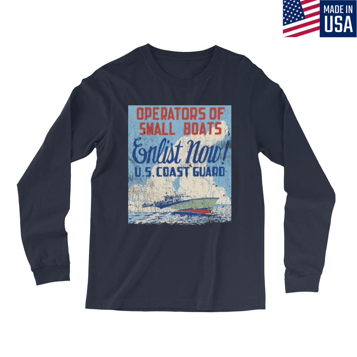 Mens Small Navy Style_Long Sleeve