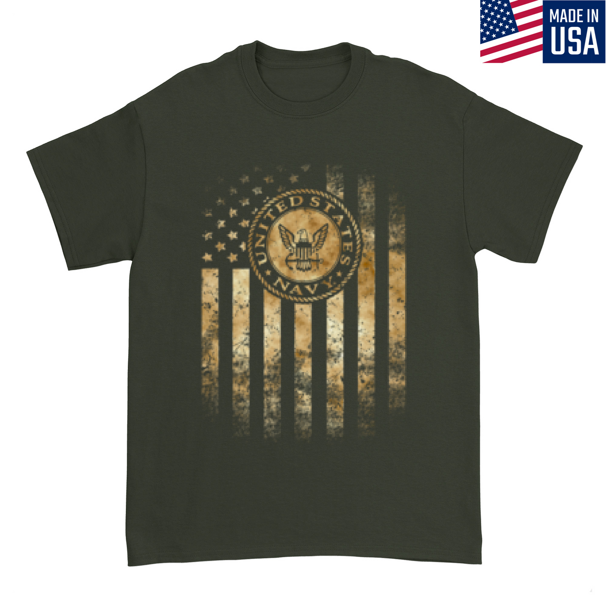 Mens Small Military Green Style_T-Shirt