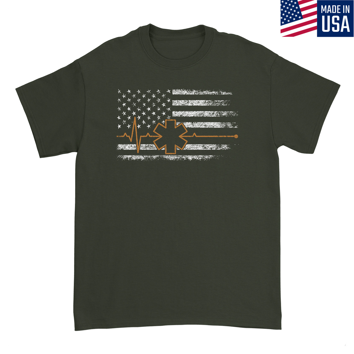 Mens Small Military Green Style_T-Shirt