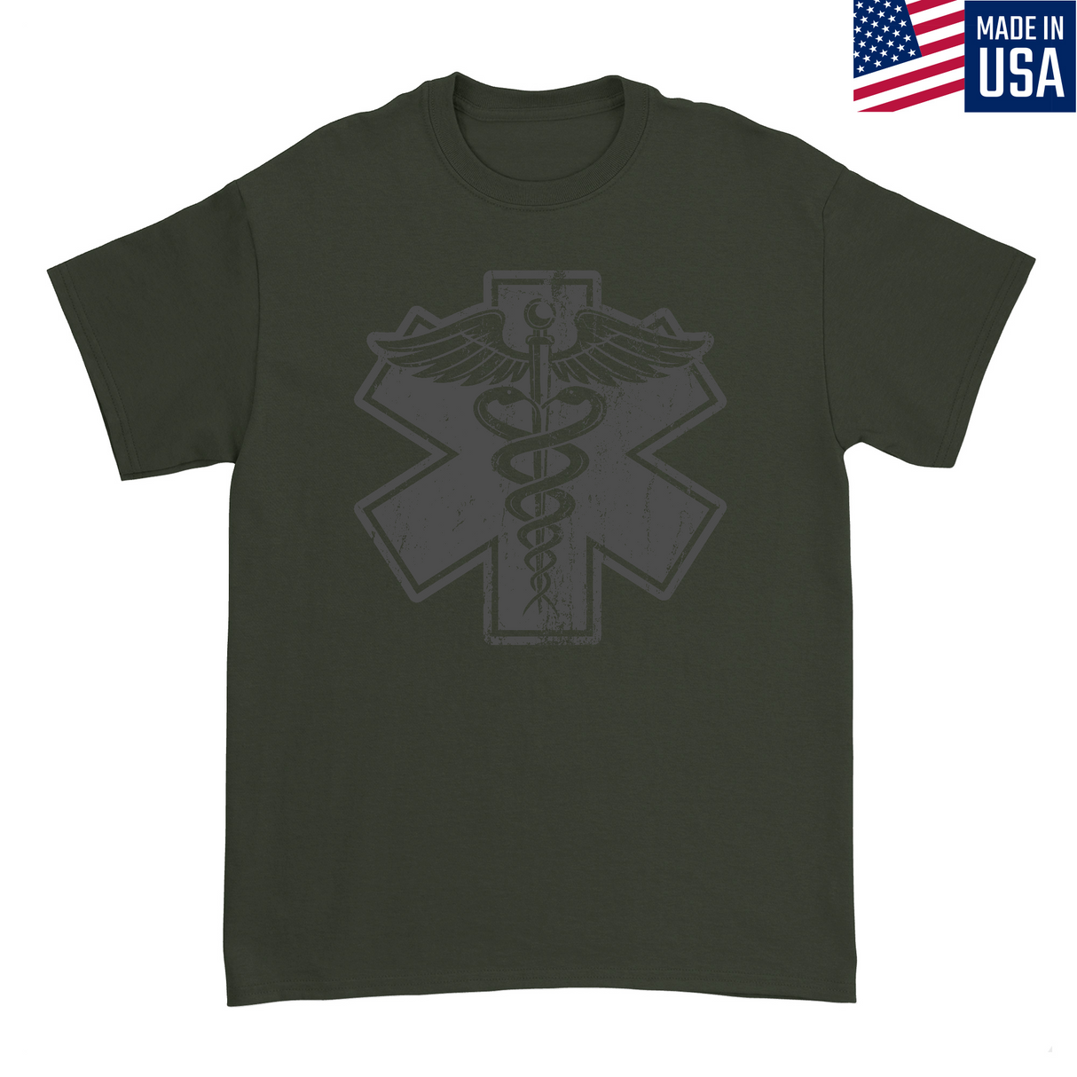 Mens Small Military Green Style_T-Shirt