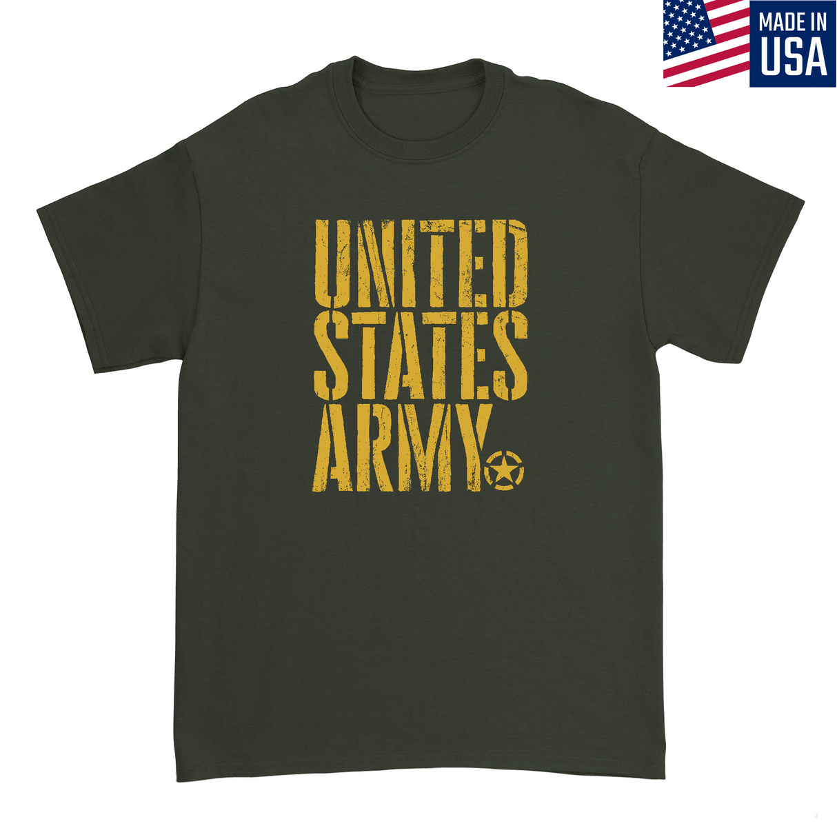 Mens Small Military Green Style_T-Shirt