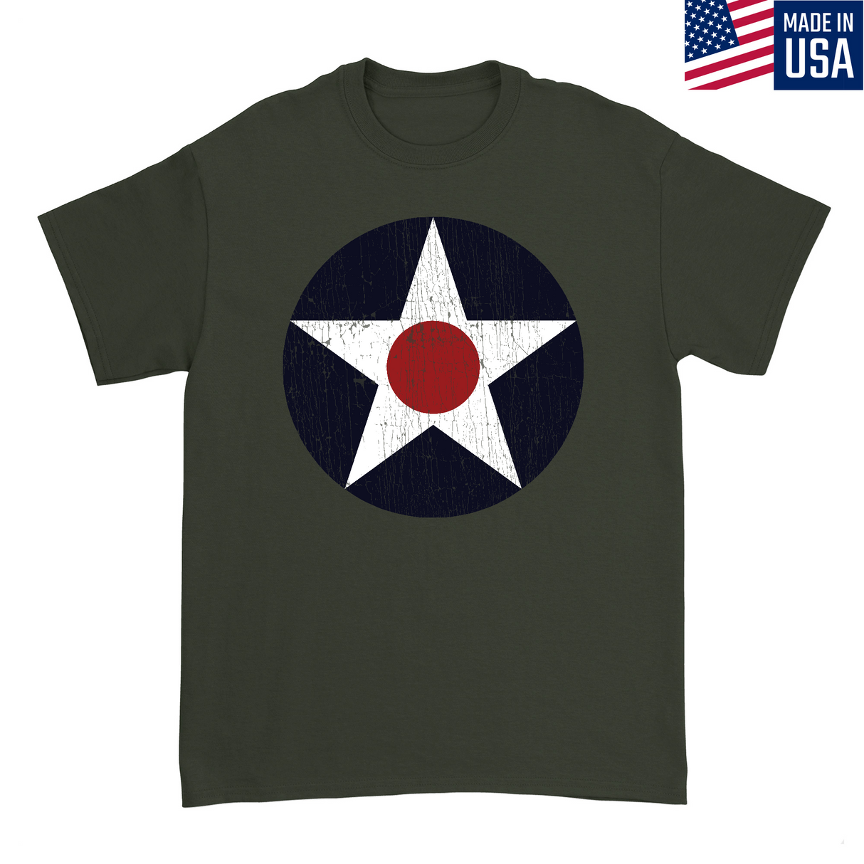 Mens Small Military Green Style_T-Shirt
