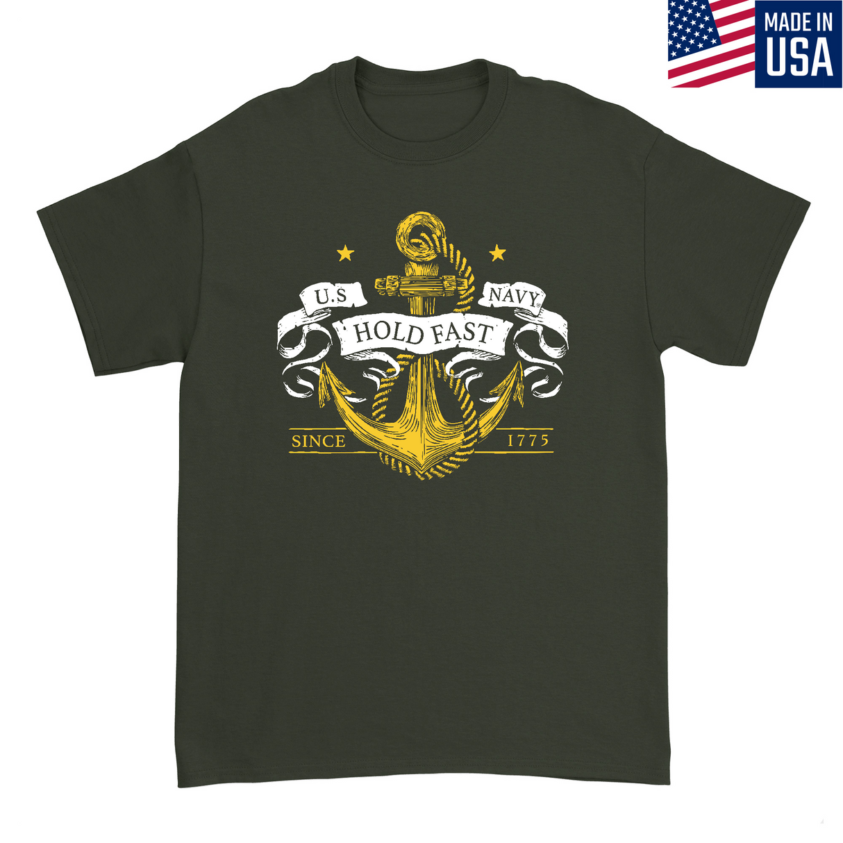 Mens Small Military Green Style_T-Shirt