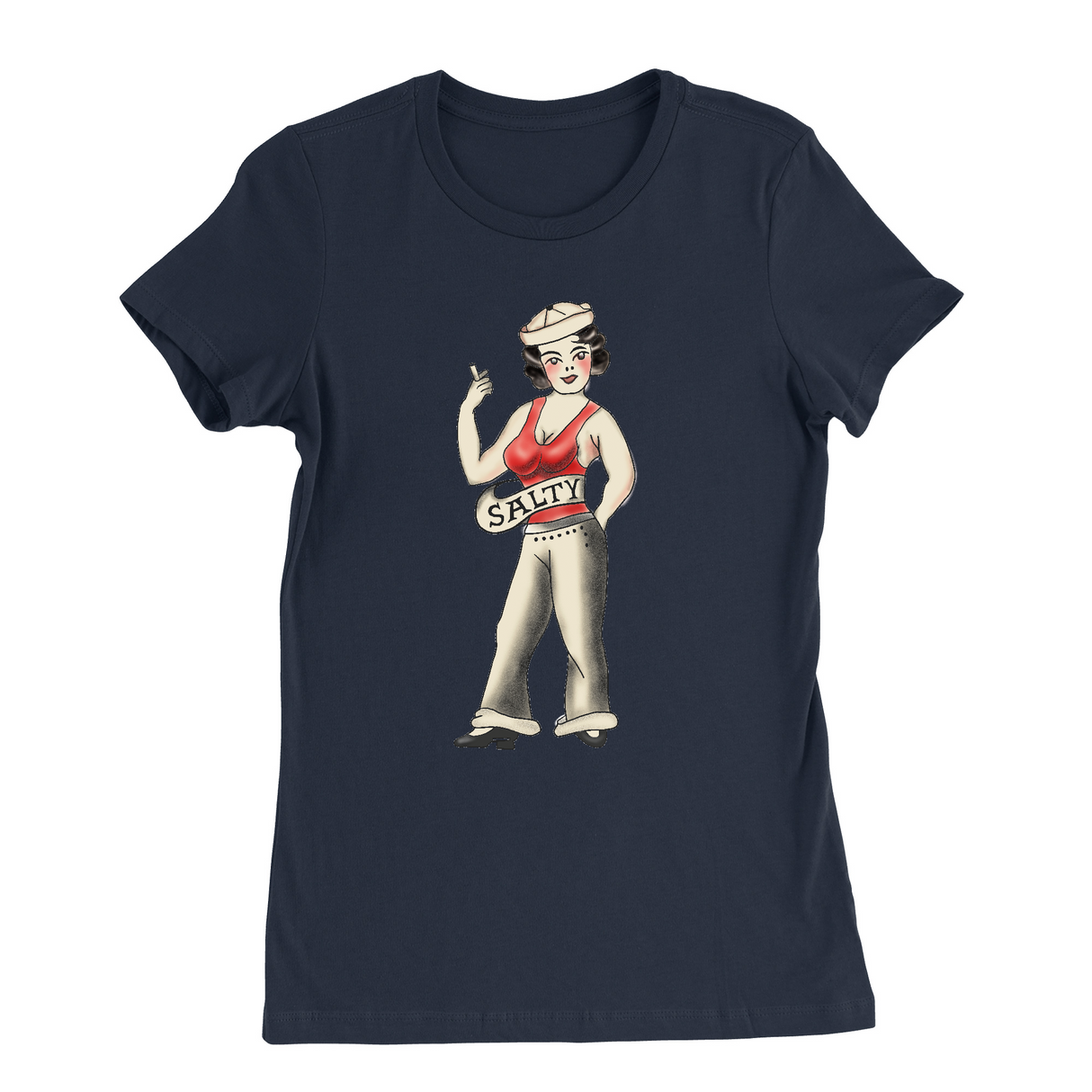 Womens Small Navy Style_T-Shirt