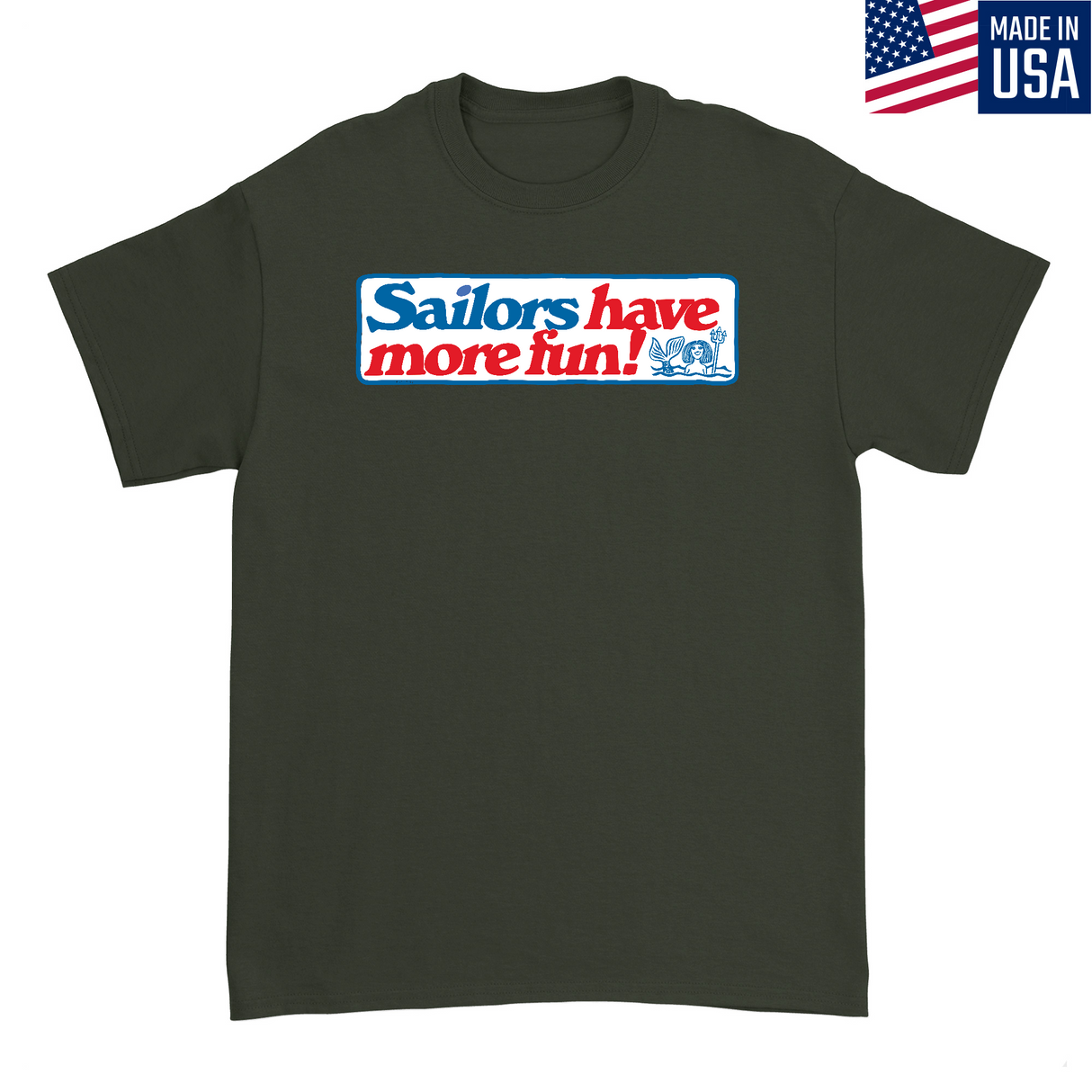 Mens Small Military Green Style_T-Shirt
