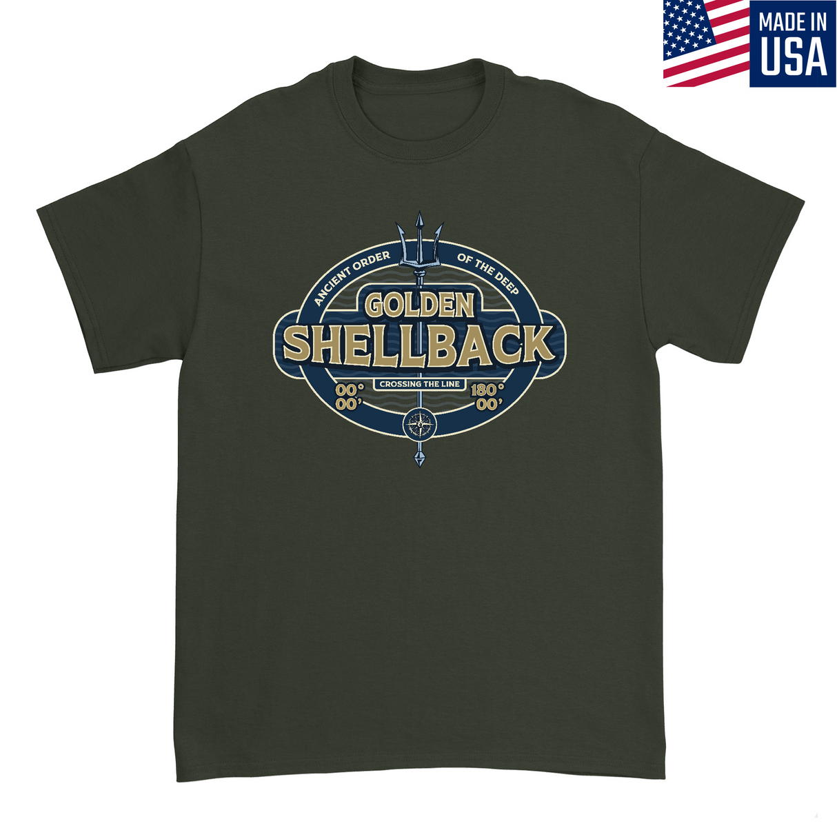 Mens Small Military Green Style_T-Shirt