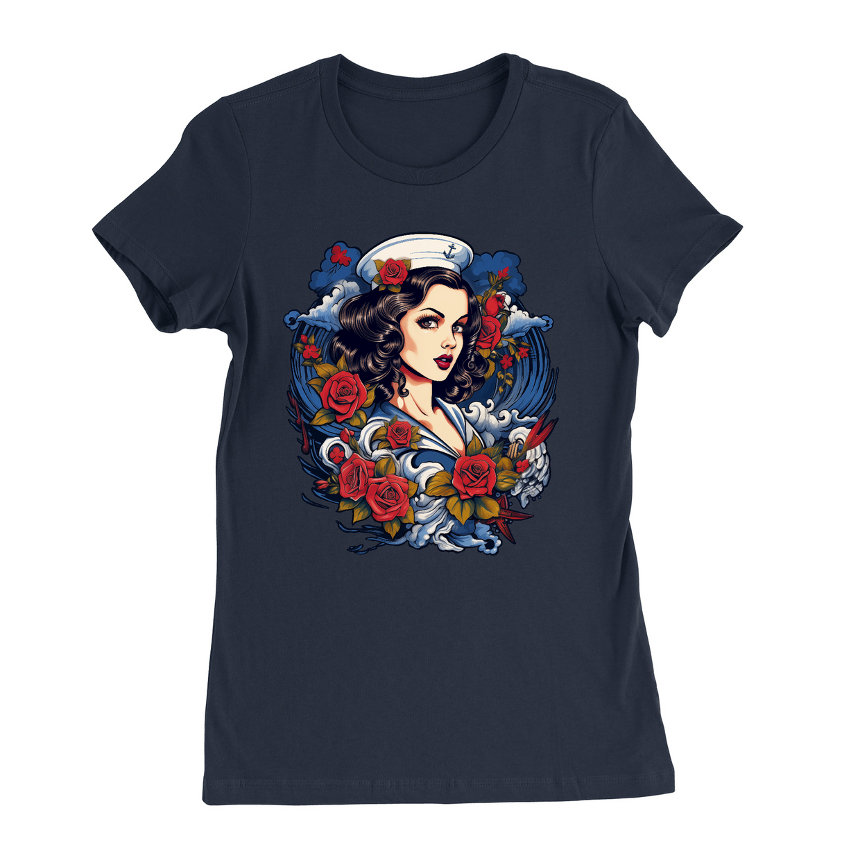 Womens Small Navy Style_T-Shirt