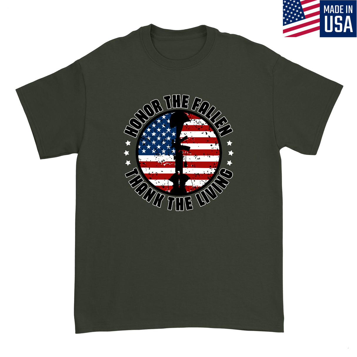 Mens Small Military Green Style_T-Shirt