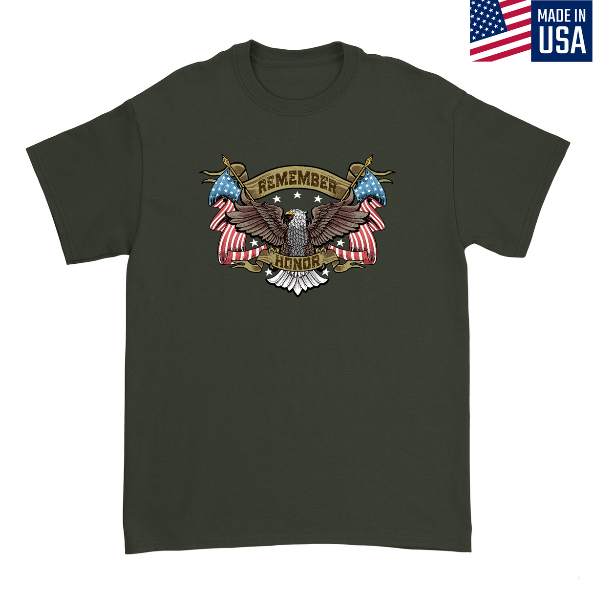 Mens Small Military Green Style_T-Shirt