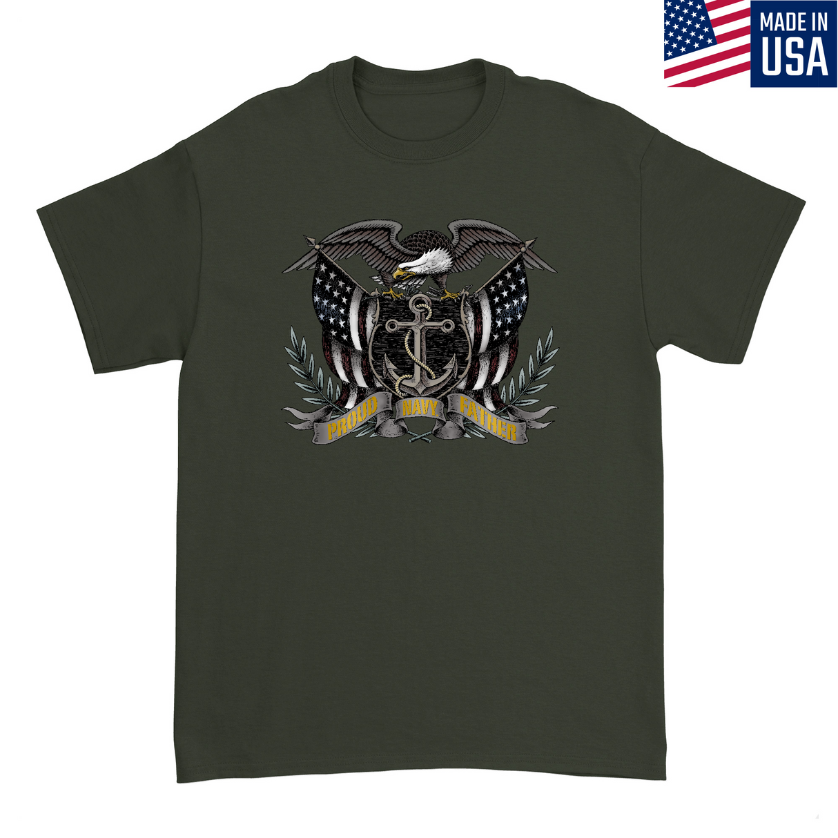 Mens Small Military Green Style_T-Shirt