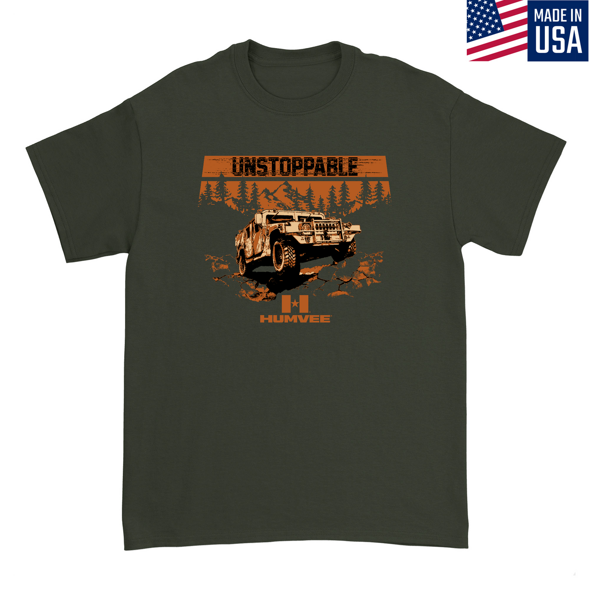 Mens Small Military Green Style_T-Shirt