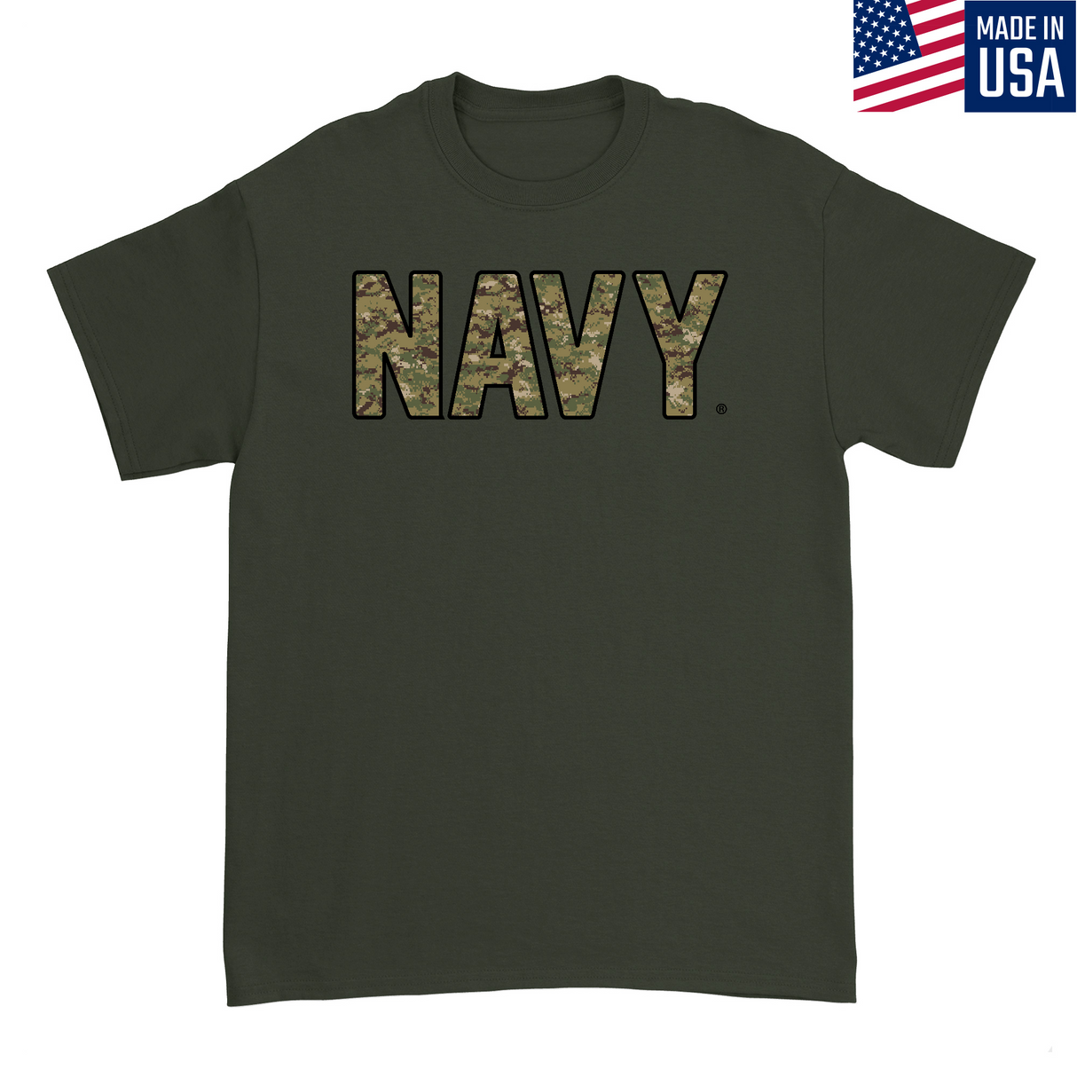 Mens Small Military Green Style_T-Shirt