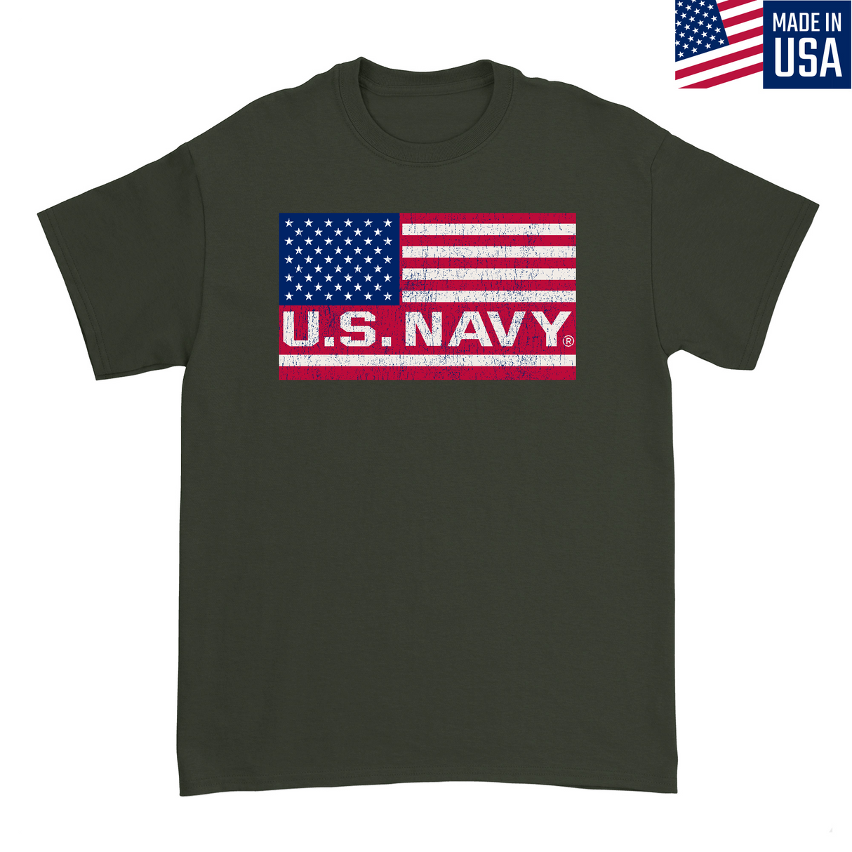 Mens Small Military Green Style_T-Shirt