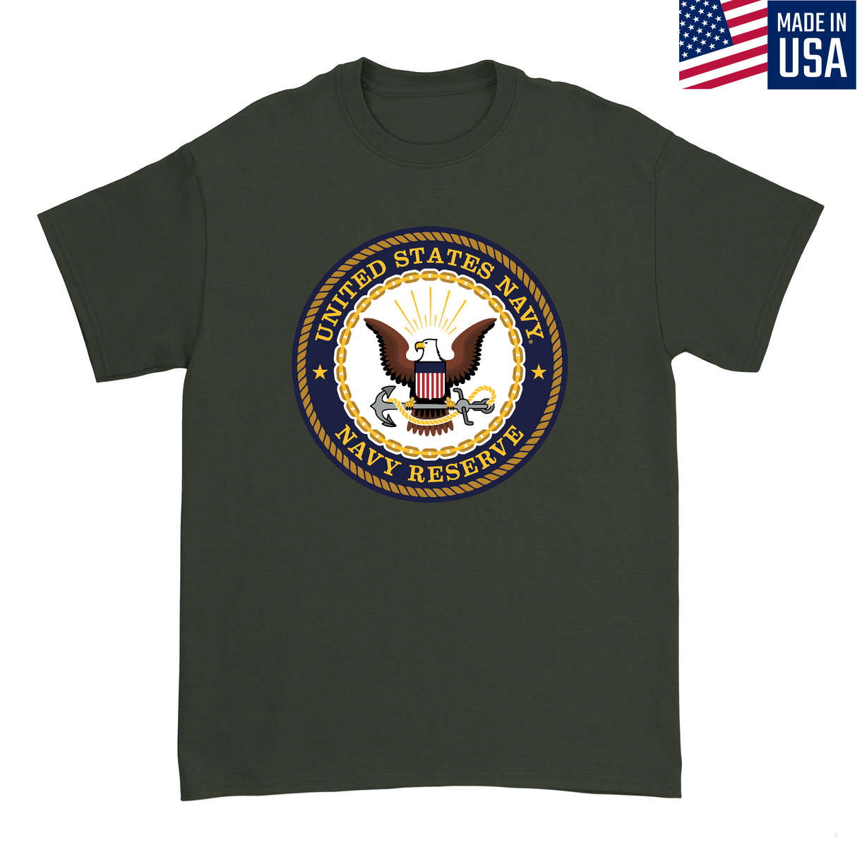 Mens Small Military Green Style_T-Shirt