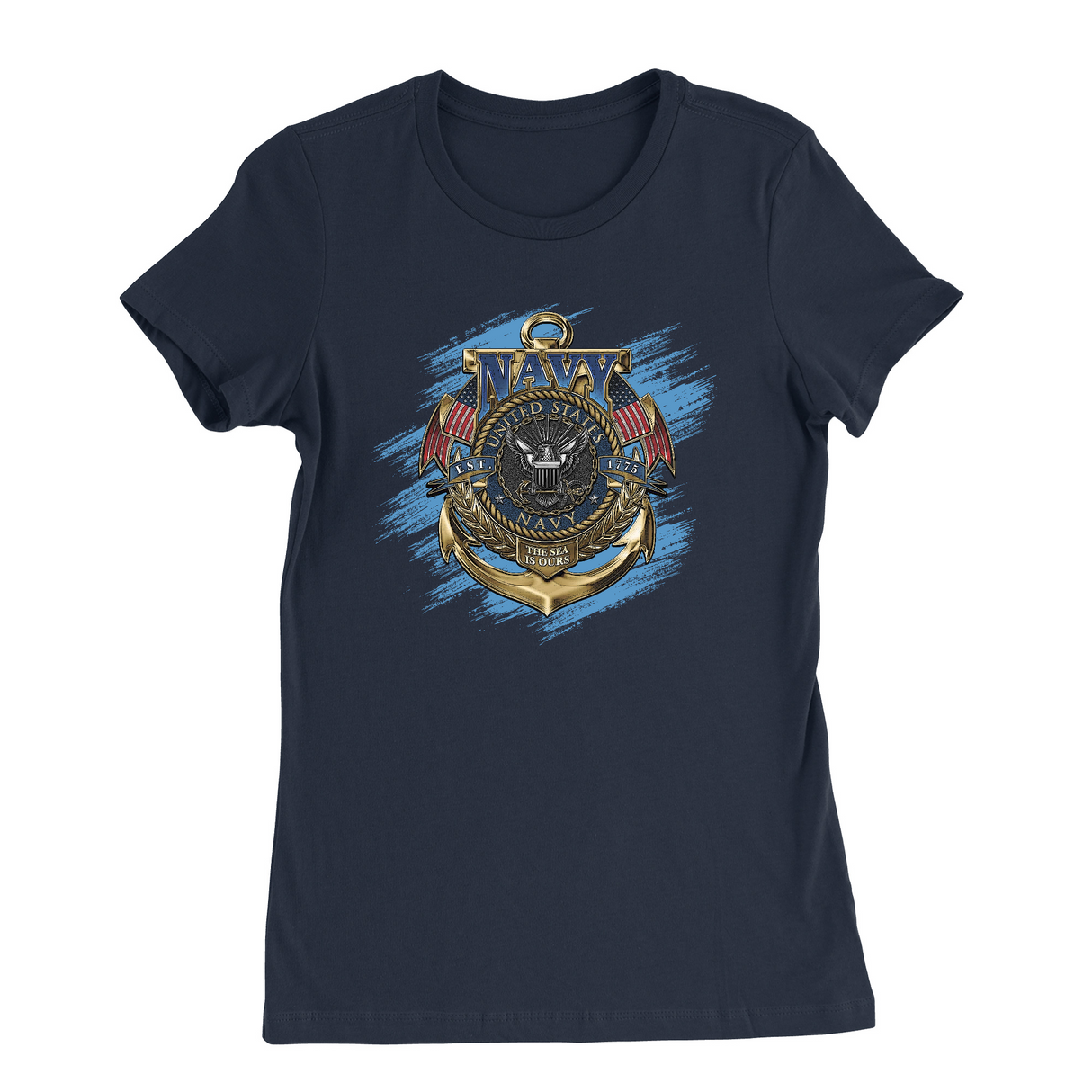 Womens Small Navy Style_T-Shirt