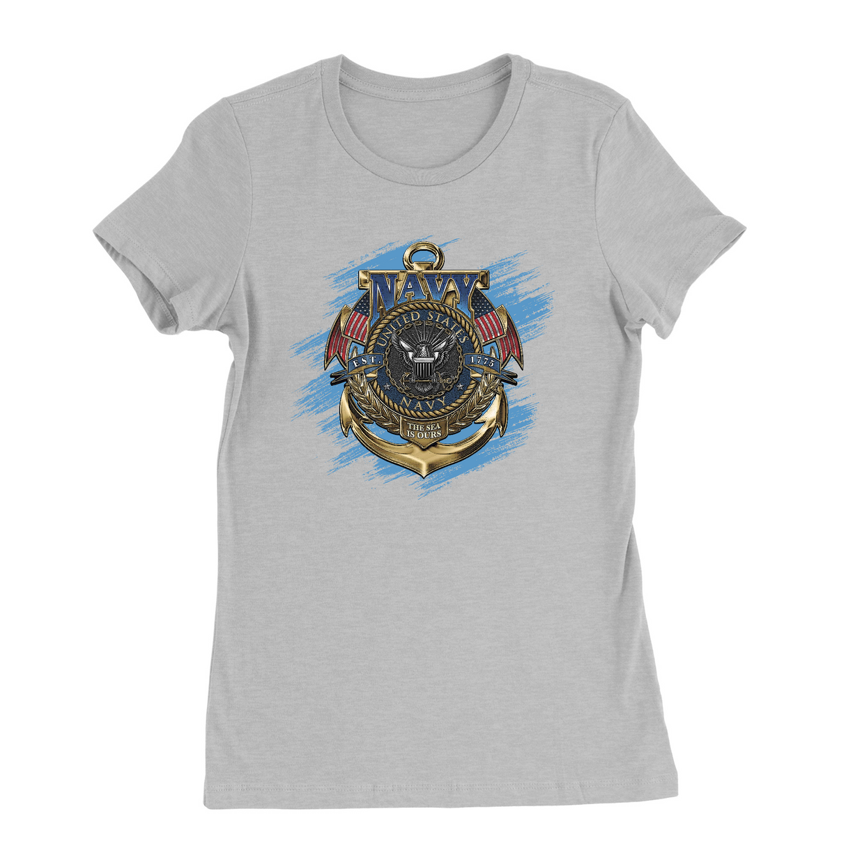 Womens Small Solid Athletic Grey Style_T-Shirt