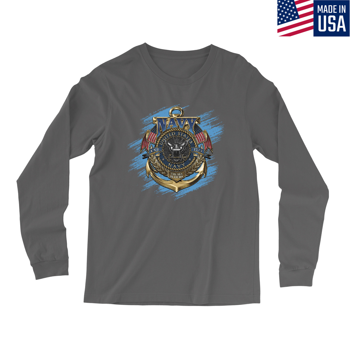 Mens Small Charcoal Style_Long Sleeve