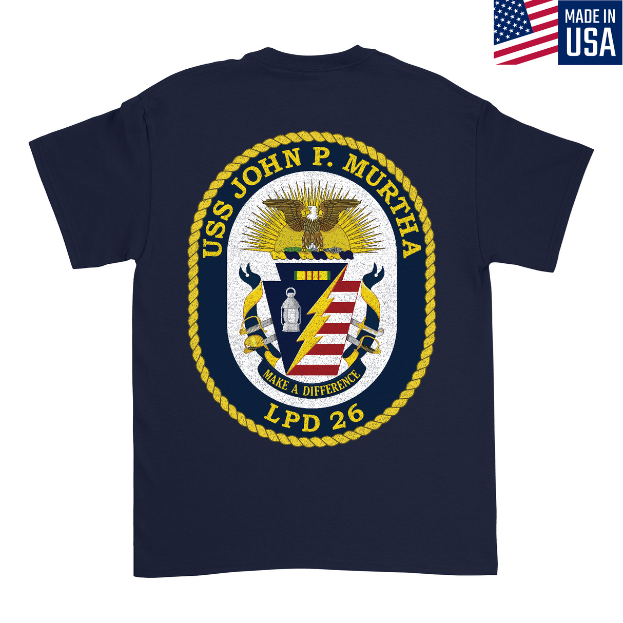 Mens Medium Dark Navy Style_T-Shirt