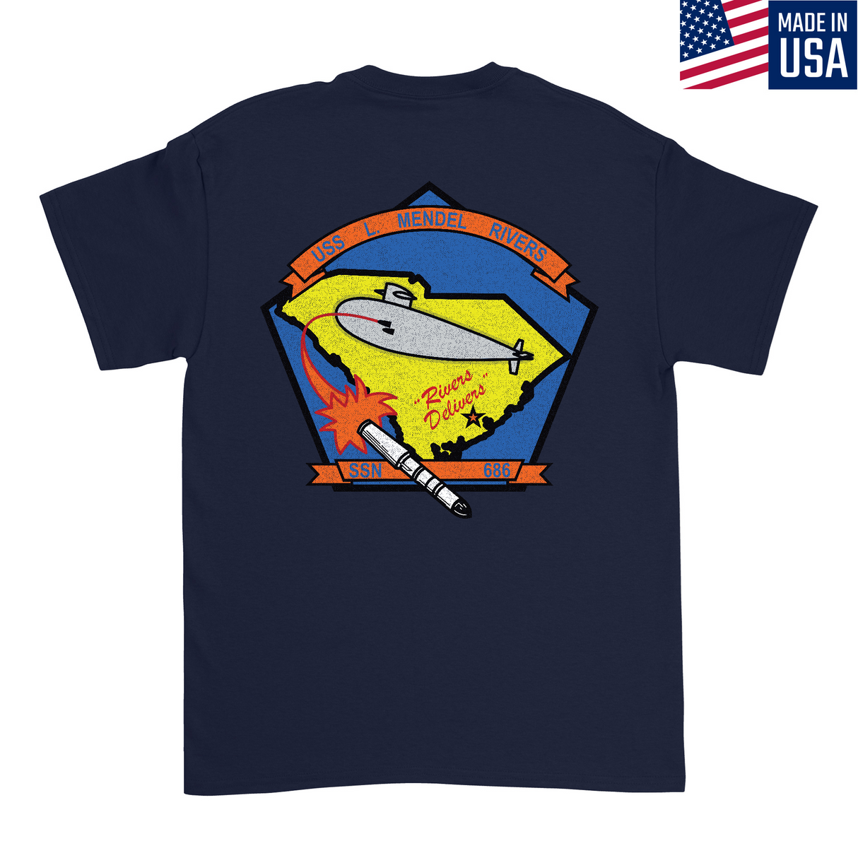 Mens Medium Dark Navy Style_T-Shirt