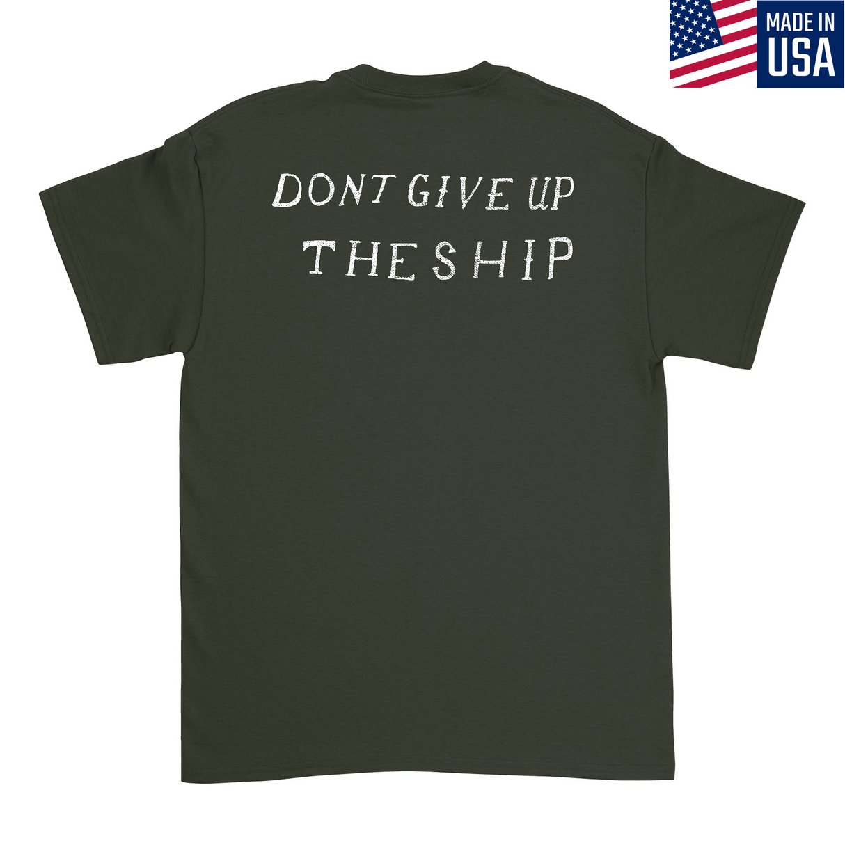 Mens Medium Military Green Style_T-Shirt