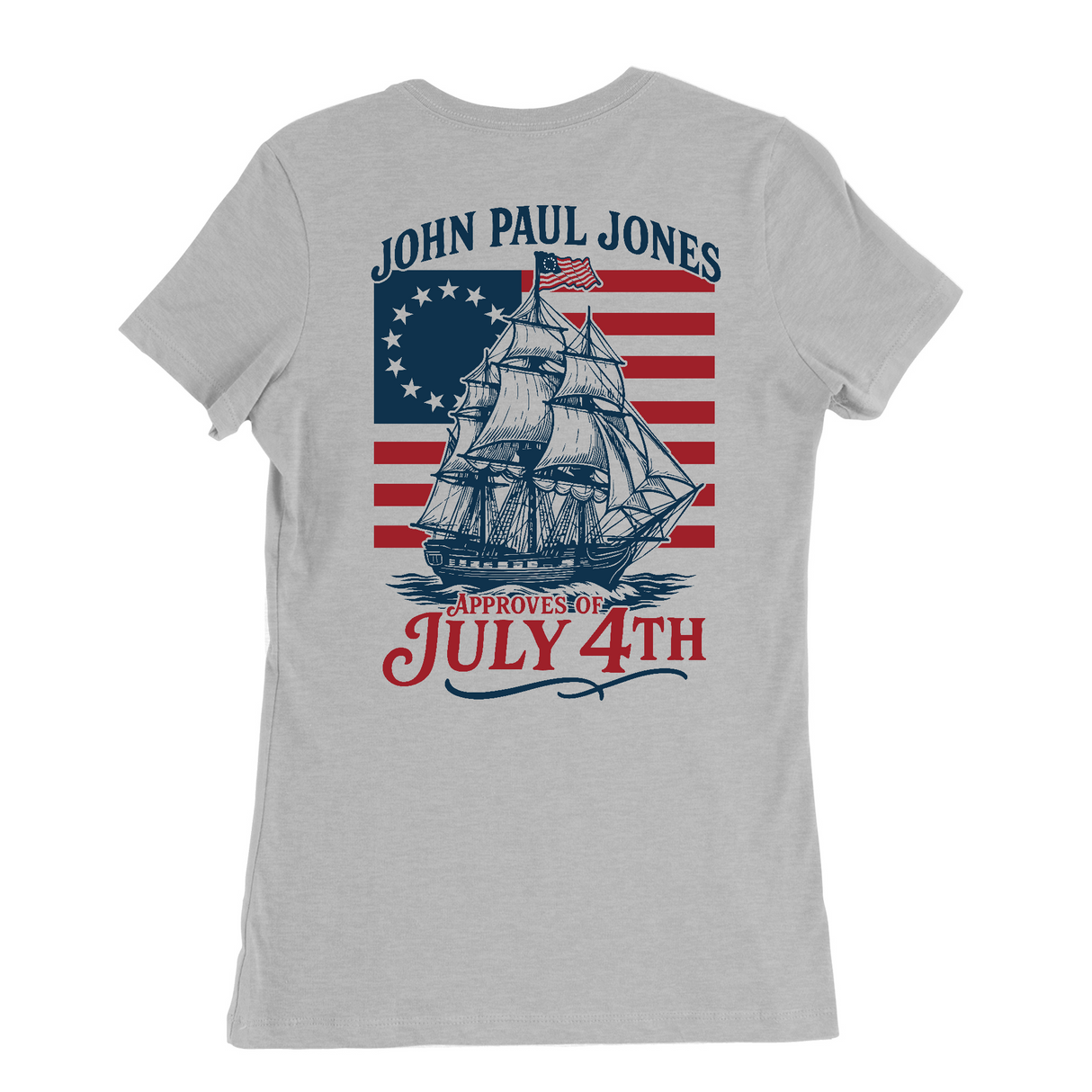 Womens Medium Solid Athletic Grey Style_T-Shirt