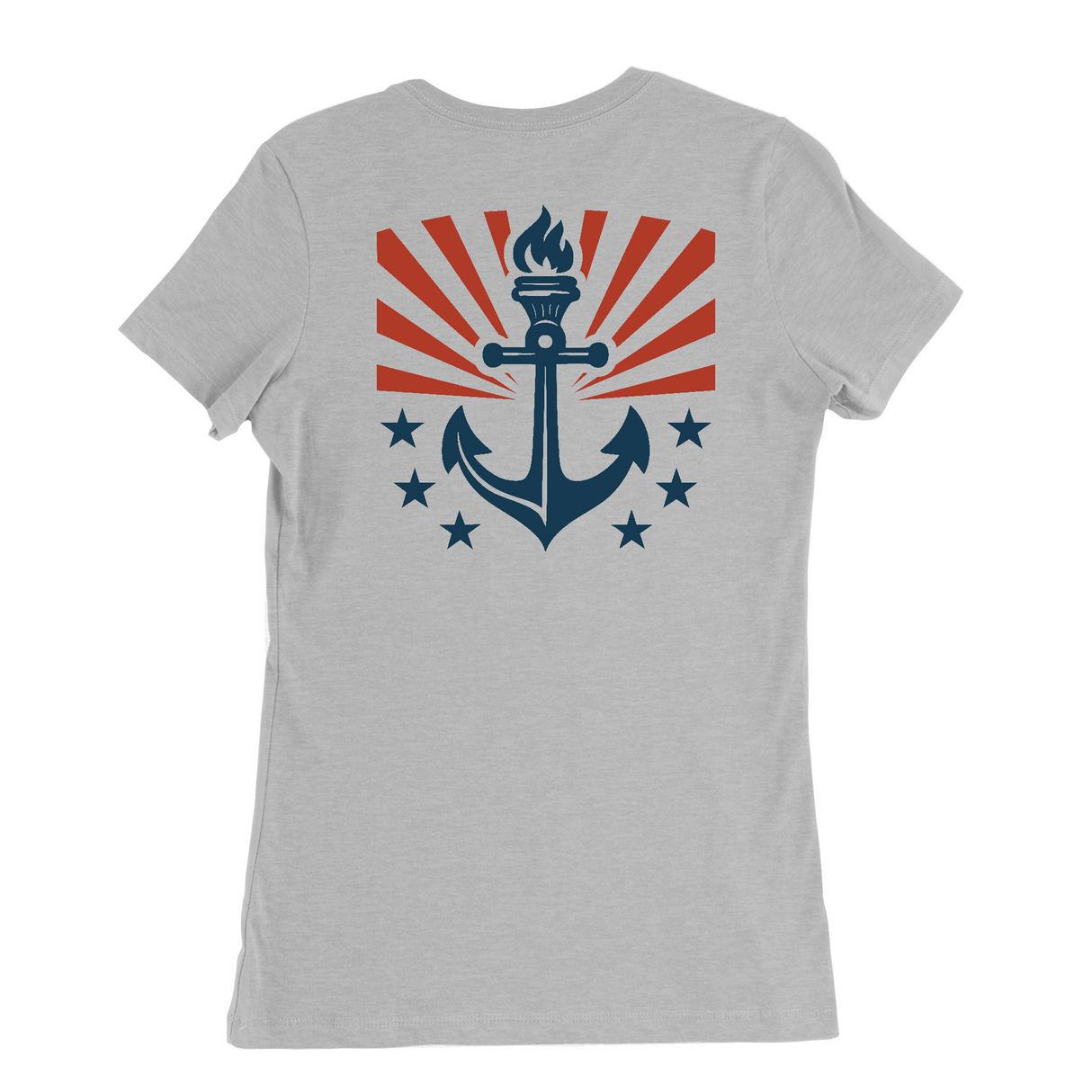 Womens Medium Solid Athletic Grey Style_T-Shirt