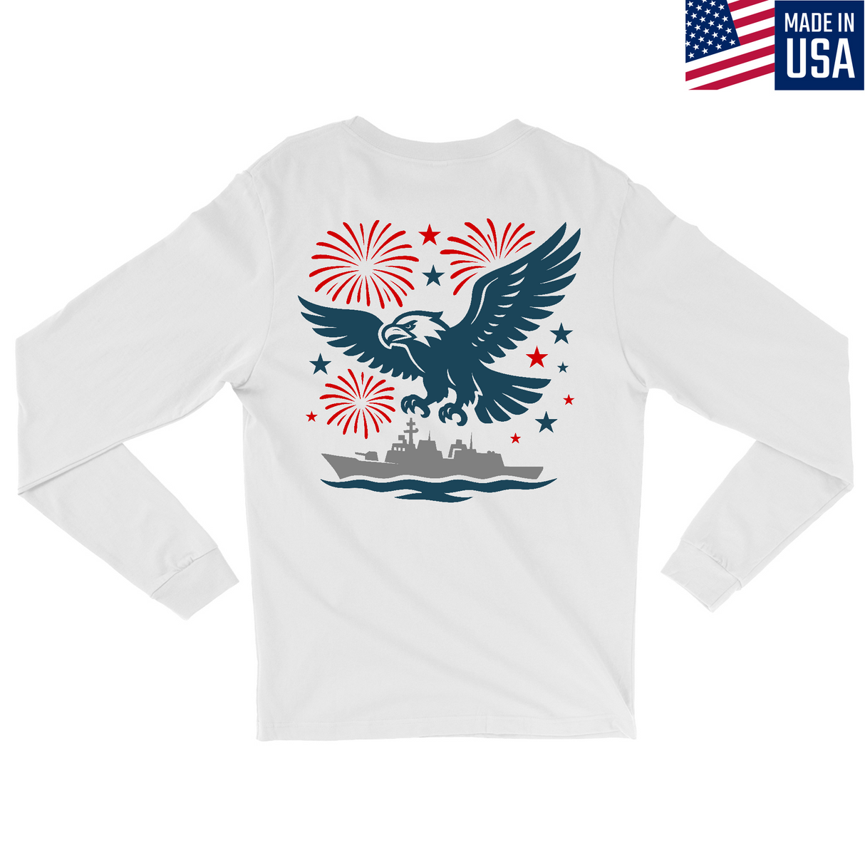 Mens Medium White Style_Long Sleeve