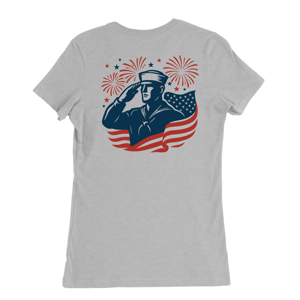 Womens Medium Solid Athletic Grey Style_T-Shirt