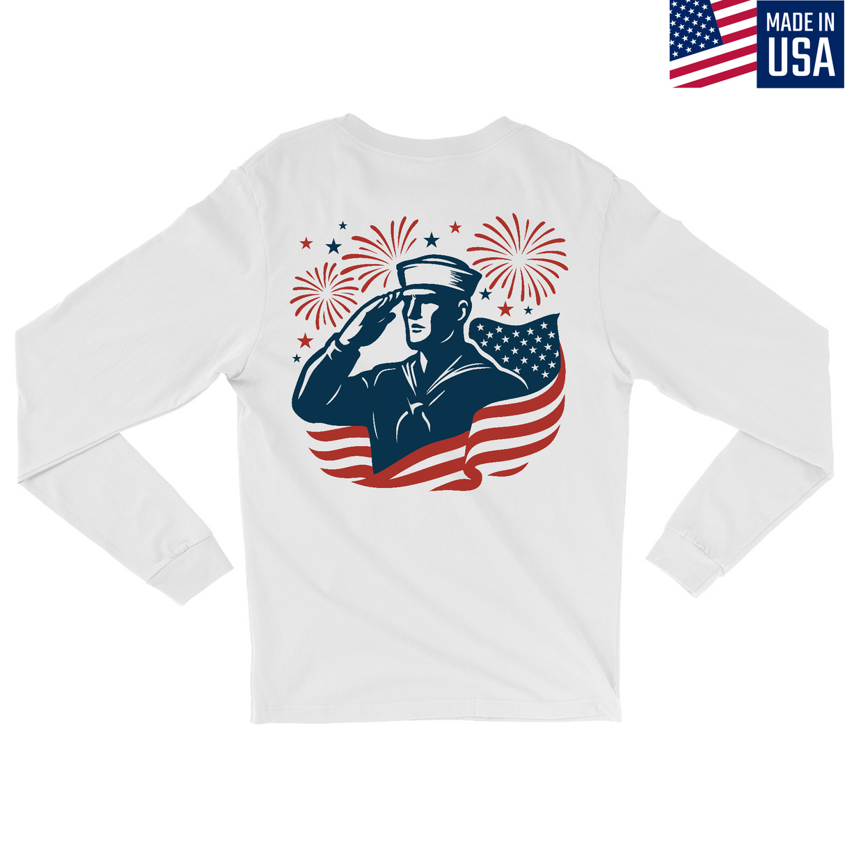 Mens Medium White Style_Long Sleeve