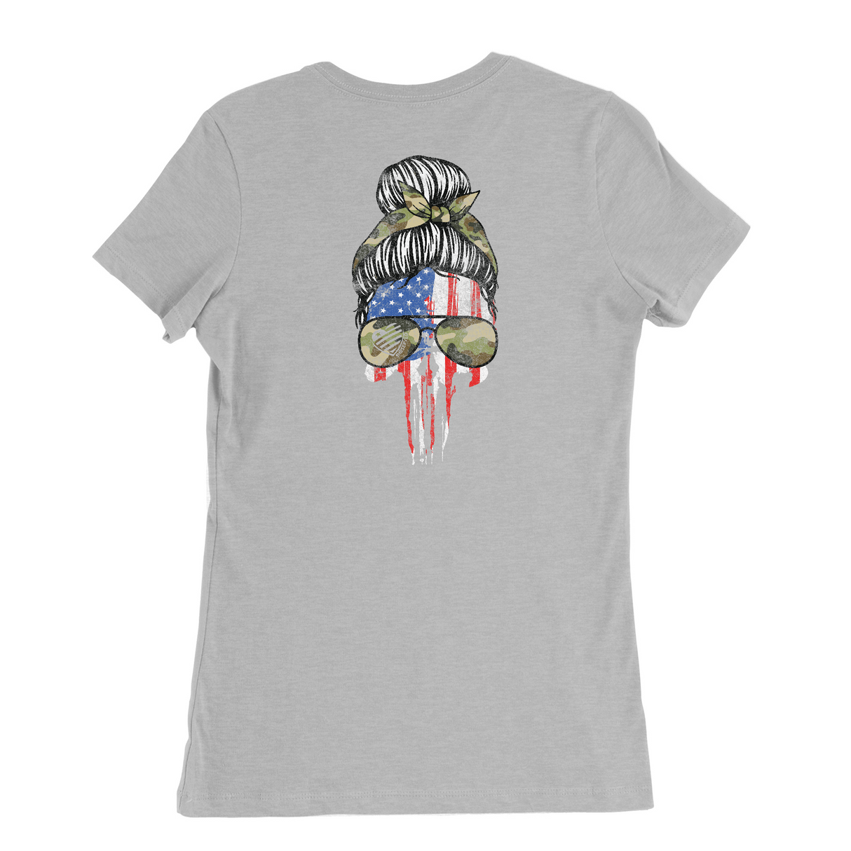 Womens Medium Solid Athletic Grey Style_T-Shirt