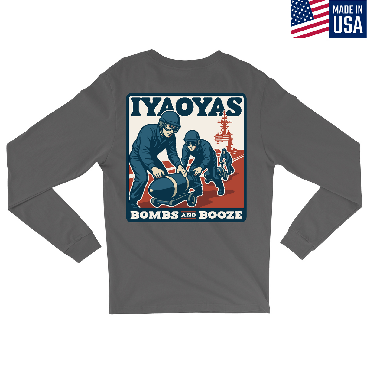 Mens Medium Charcoal Style_Long Sleeve