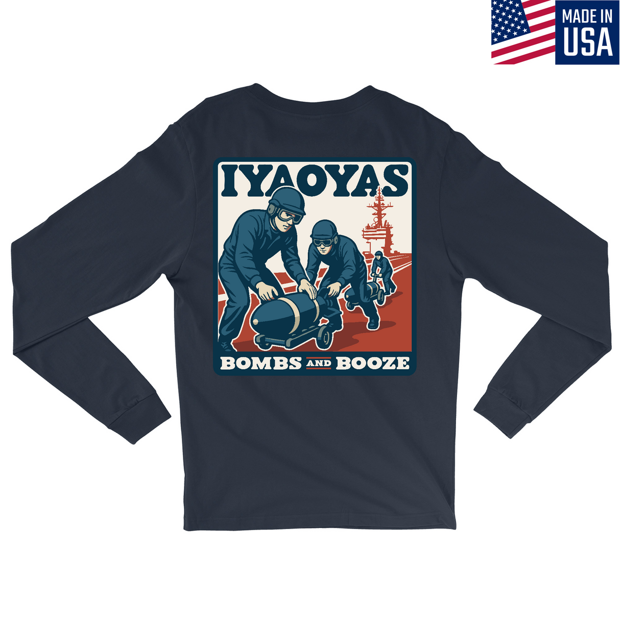 Mens Medium Navy Style_Long Sleeve