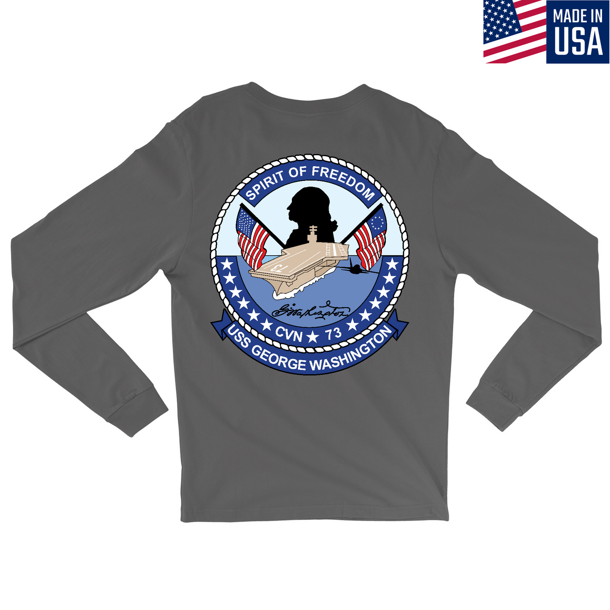 Mens Medium Charcoal Style_Long Sleeve