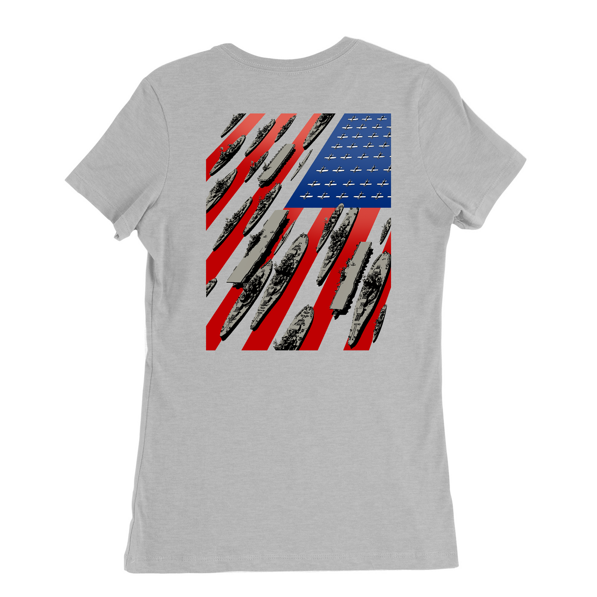 Womens Medium Solid Athletic Grey Style_T-Shirt