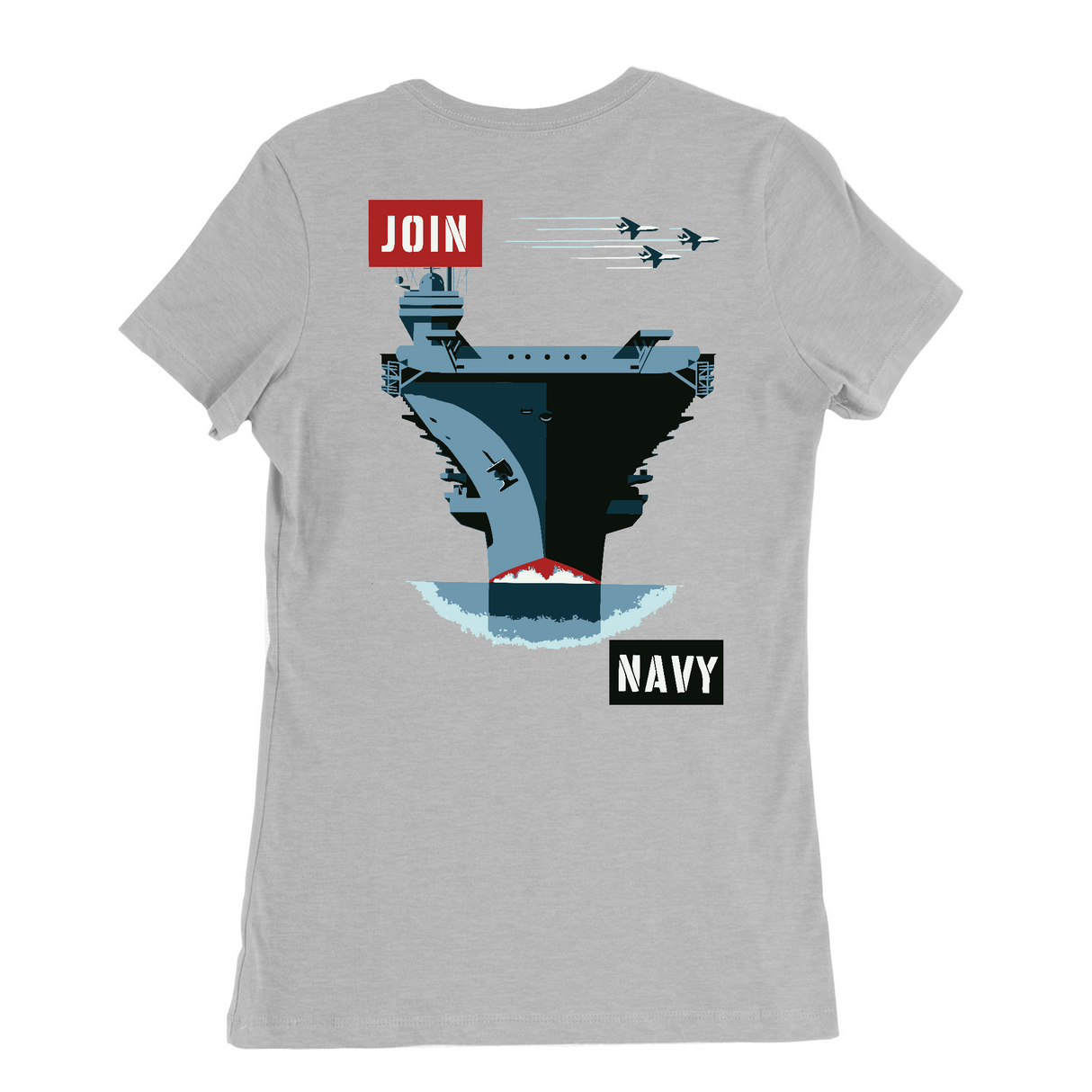 Womens Medium Solid Athletic Grey Style_T-Shirt