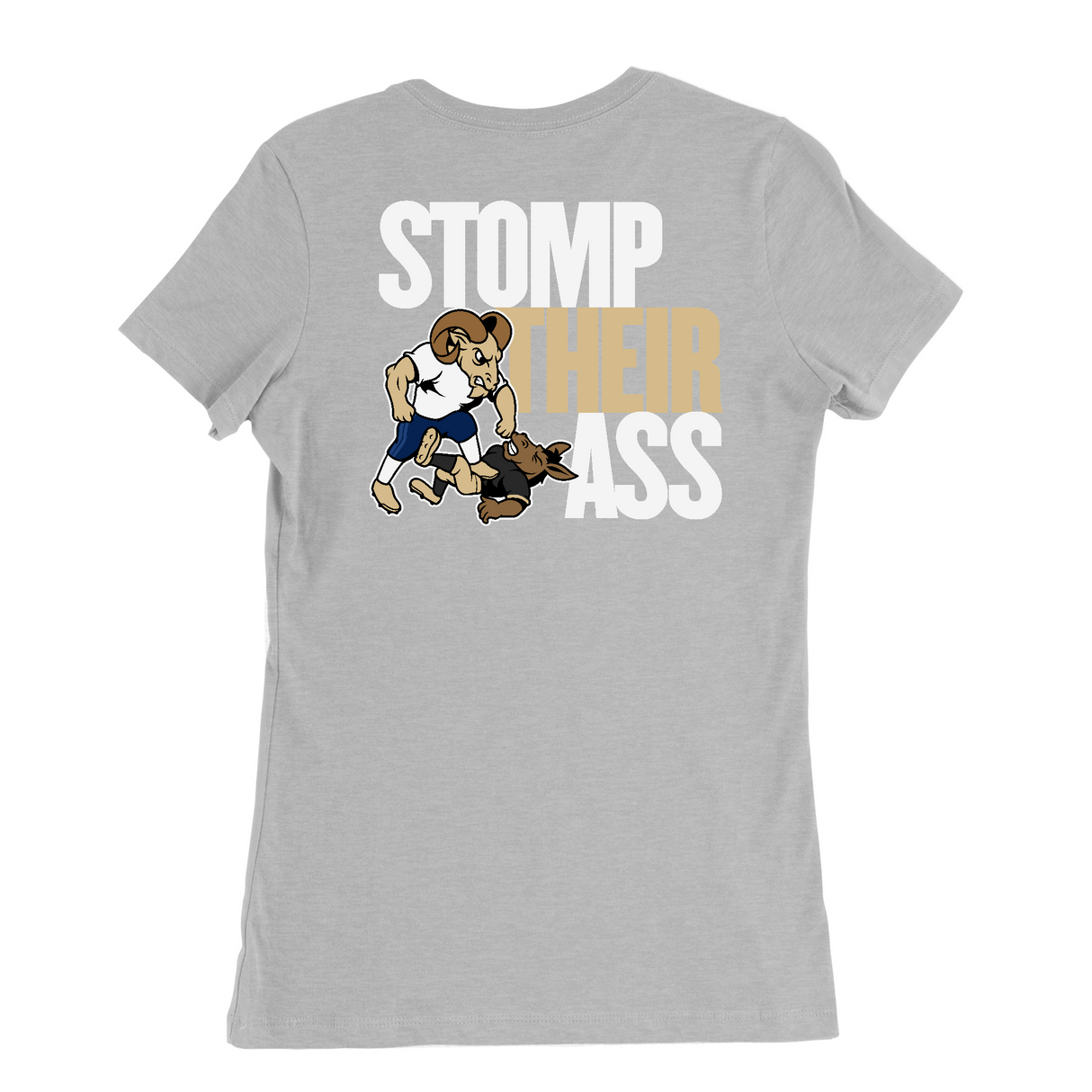 Womens Medium Solid Athletic Grey Style_T-Shirt