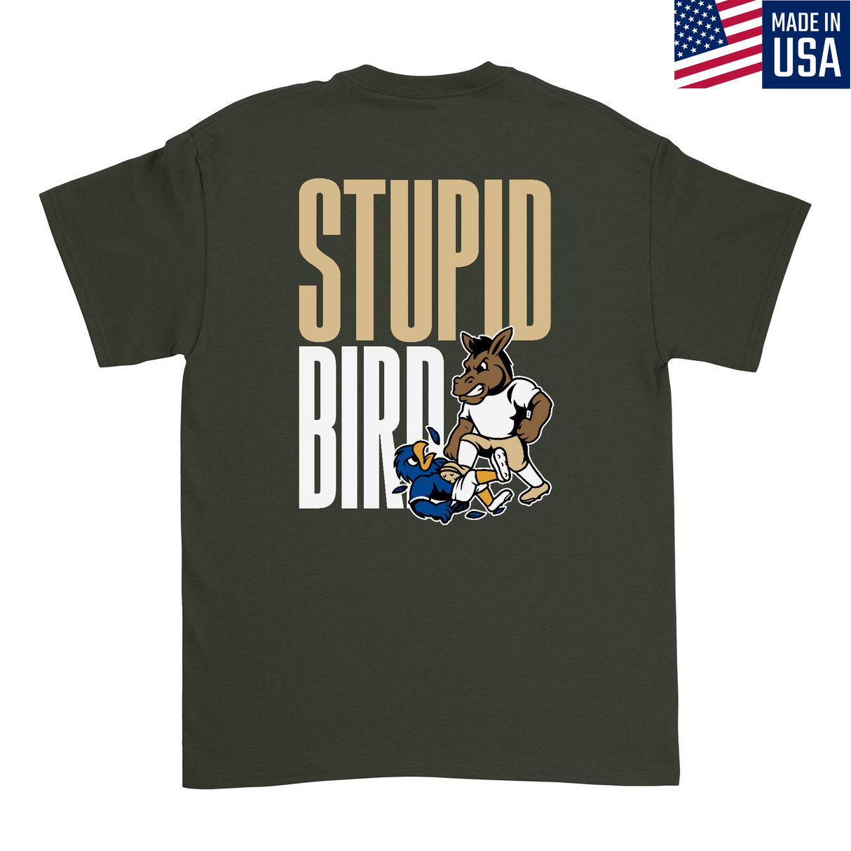 Mens Medium Military Green Style_T-Shirt