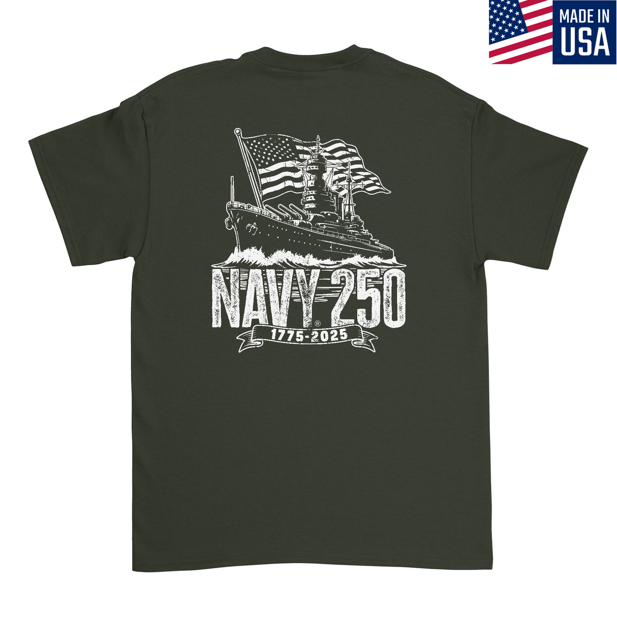 Mens Medium Military Green Style_T-Shirt