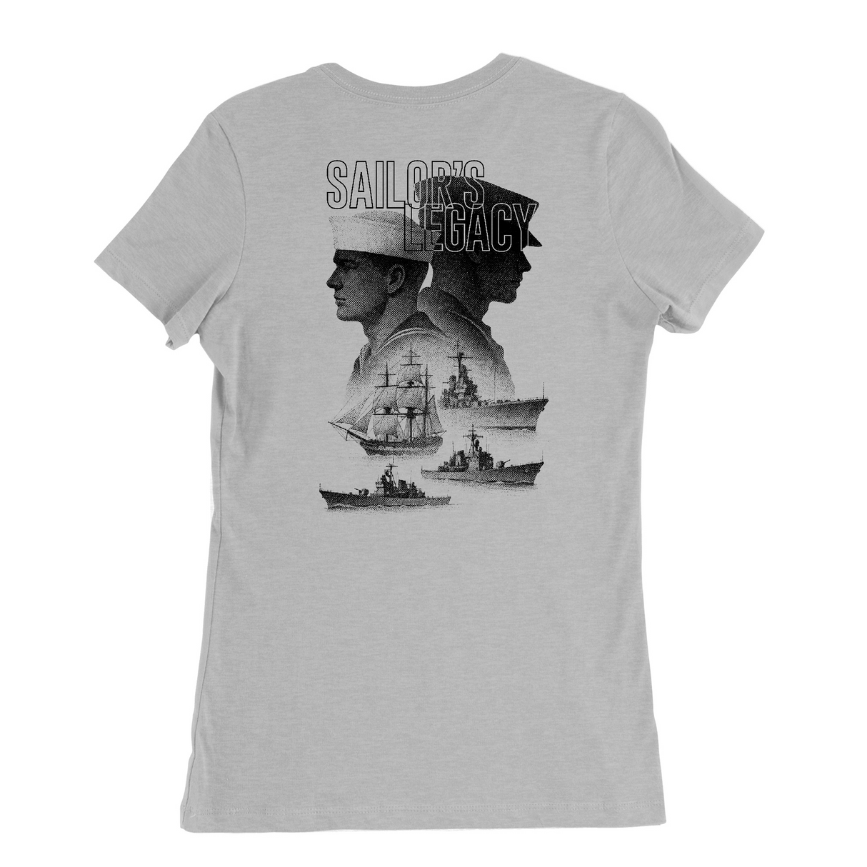 Womens Medium Solid Athletic Grey Style_T-Shirt