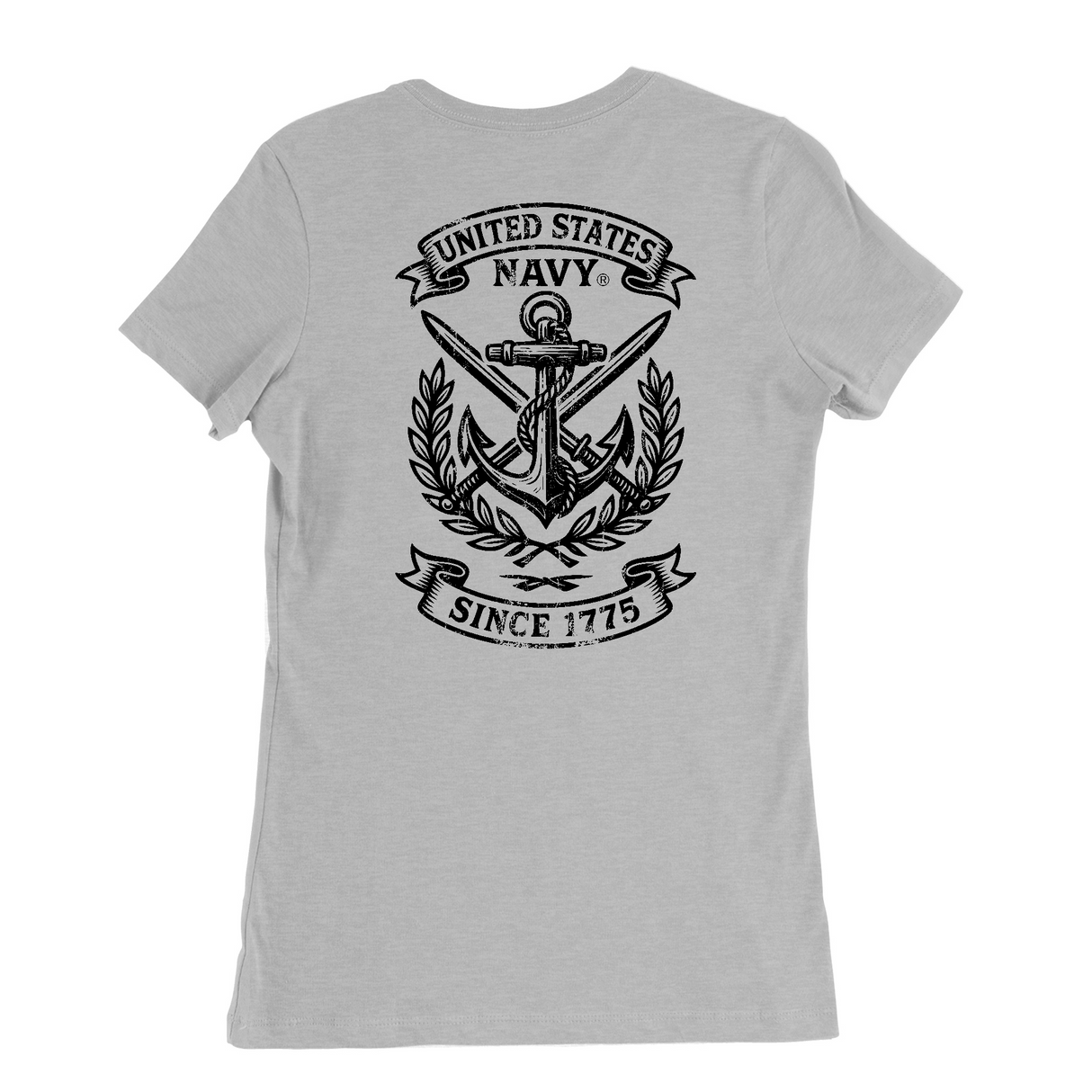 Womens Medium Solid Athletic Grey Style_T-Shirt