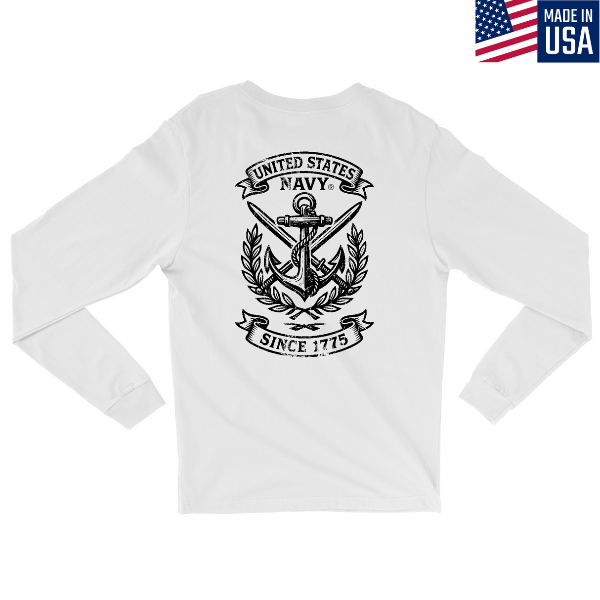Mens Medium White Style_Long Sleeve