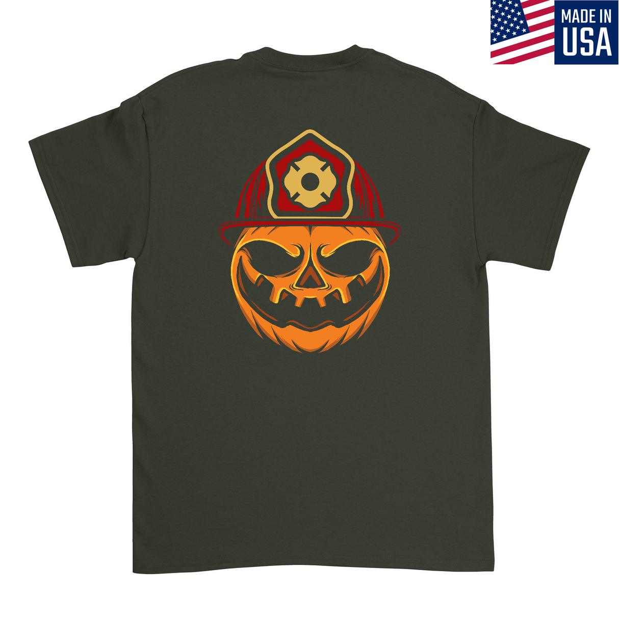 Mens Medium Military Green Style_T-Shirt