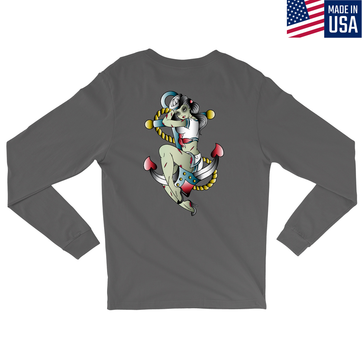 Mens Medium Charcoal Style_Long Sleeve