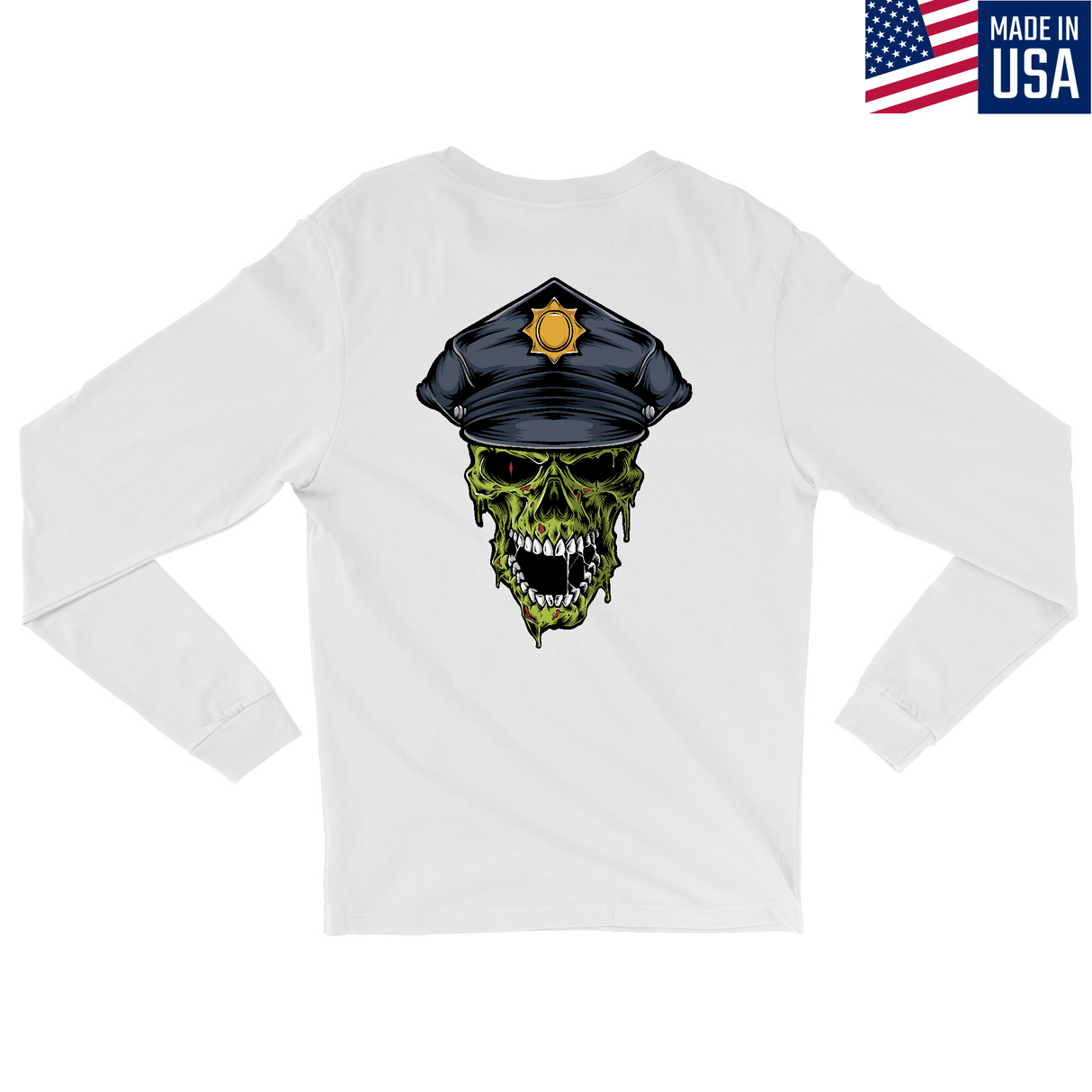 Mens Medium White Style_Long Sleeve