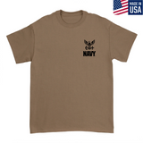 Mens Small Brown Style_T-Shirt