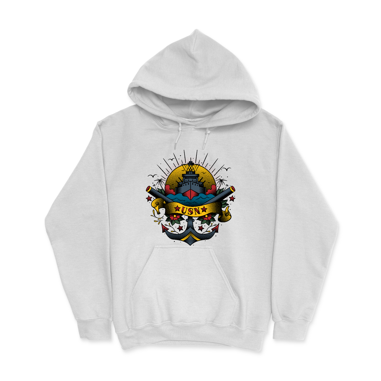 Mens Small White Style_Hoodie